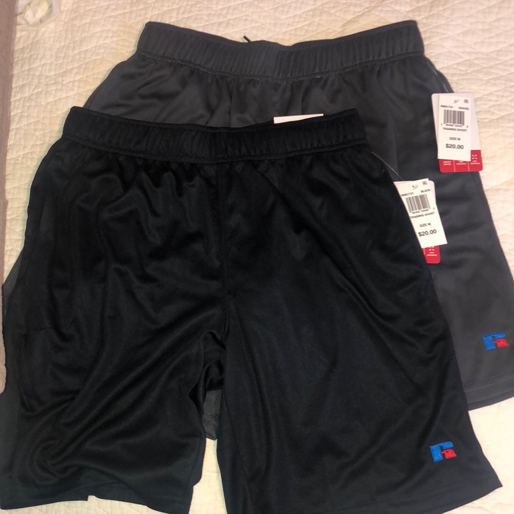 Two Pair NWT Men’s Russell athletic Training Shorts